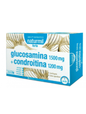Glucosamina + Condroitina Forte - 20 Ampolas - Naturmil